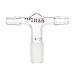 ADAMAS-BETA Glass Inlet Adapter Dual Hose, T-Shape Vacuum/Gas Adapter with 14/20 Joint & 8mm Hose Connections