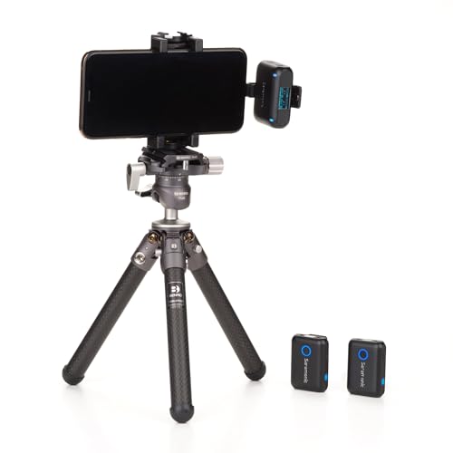 Image of Saramonic BLINK500B2+ Wireless Lavalier Microphone for iPhone Android Type-C Smartphone Camera, 492ft Range, 20h Battery Life, Clip on Wireless Lapel Mic for Live Streaming Video Conference Recording