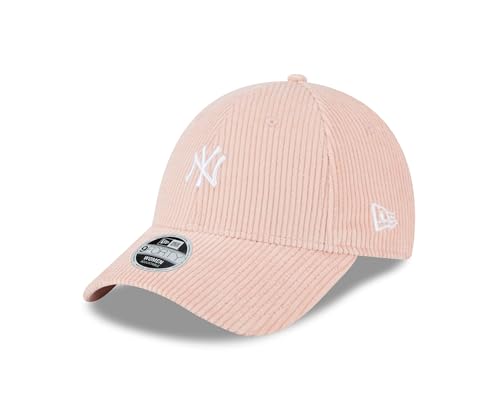 Casquette 9Forty New Era New York Yankees rose en velours côtelé ajustable pour femme