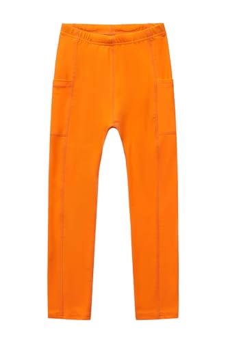 Dovio UPF 50+ Kid's Swim Pants Swim Leggings for Boys and Girls Sun Protective(Orange,8)
