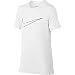 NIKE Boys' Short-Sleeve Training Shirt, White, Large