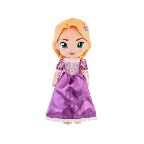 Disney Store Offizielle Prinzessin Plüschpuppe (Rapunzel von Tangled) Medium 14 Zoll Prinzessin Puppen mit gestickten Merkmalen Plüschtiere Prinzessin Spielzeug für Mädchen