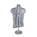 Male Mannequin Torso, Dress Form Hollow Back Body or Tshirt Display, w/Economic Plastic Stand for Counter or Hanging by EZ-Mannequins Temporal Photos or Design, Easy to Assemble and Store, S-M Sizes.