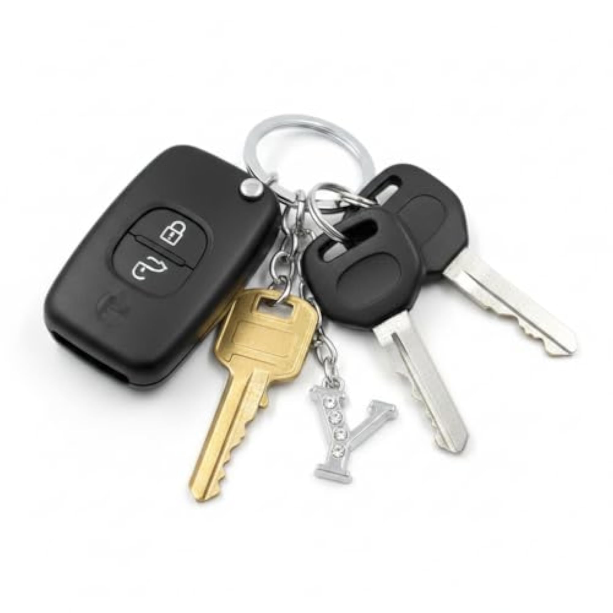 Alphabet Y Diamond Metal Keychain, Stylish Initial Accessory