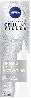 NIVEA Hyaluron Cellular Filler Anti-Age Eye Cream, Moisturising Anti Ageing Cream for Eye Area, Powerful Hyaluronic Acid Eye Cream for Wrinkles and Dark Circles, 15 ml (Pack of 1)