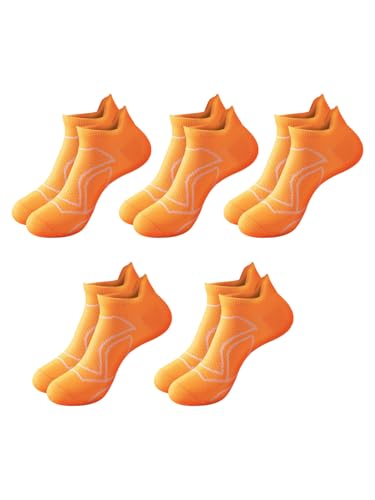 Mens Ankle Socks Athletic Running Socks Ultra Thin Breathable Non-Slip Socks Quick Dry Shock Absorbing Socks 5 Pairs