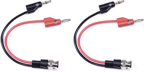 Image of BNC Test Leads, BNC to Multi-Stacking Banana Plugs, Test Lead Breakout Cable for Multimeter, 5A Current Rating, 2 Pack