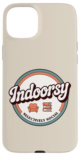 Indoorsy Selectively Social �r���e�[�W ���Љ�I �����I �X�}�z�P�[�X iPhone 15 Plus �p
