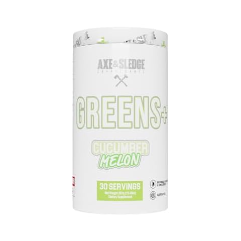 Greens+ Superfood Powder with Antioxidants, Probiotics, Digestive Enzymes, KSM-66 Ashwagandha, and Coconut Water Powder, Naturally Flavored & Sweetened, 30 Servings (Cucumber Melon V2) Cover