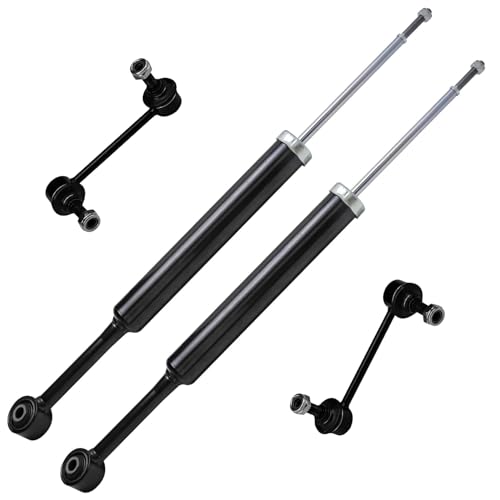 Image of Detroit Axle - Rear 4pc Shock Absorbers Kit for 14-17 Jeep Cherokee, 2 Sway Bar Links 2 Shock Absorbers Assembly 2014 2015 2016 2017 Replacement