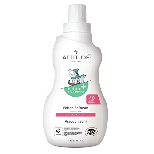 Attitude Natural Baby Fabric Softener, Hypoallergenic, Free Of Dye And Enzyme, Fragrance-Free, 33.8 Fl Oz (40 Loads) #TOP21