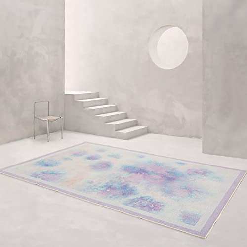 Tapis de luxe moderne Ruby Lil au design abstrait et texture douce de plancher - 7