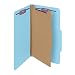 Smead Pressboard Classification File Folder with SafeSHIELD Fasteners, 1 Divider, 2" Expansion, Legal Size, Blue, 10 per Box (18730)
