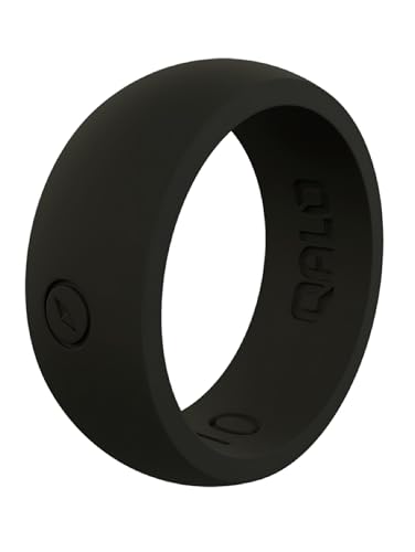 Qalo Men's Black Classic Outdoors Silicone Ring Size 09
