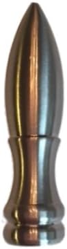 Upgradelights Brushed Nickel Vintage Bullet Shaped Finial