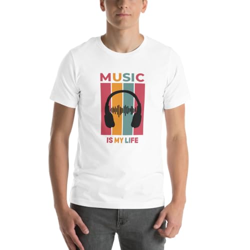 T-shirt Music is My Life vêtement unisexe confortable qui ne rétrécit pas au lavage