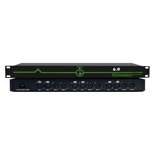 Supresor de retroalimentación con desplazamiento de frecuencia, procesador profesional de micrófono 6 entradas y 6 salidas para eliminación de lloros en escenarios, conferencias, KTV y control de efectos de audio miniatura 1