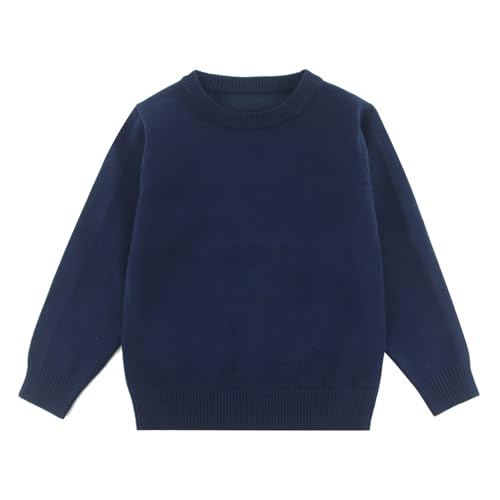 Image of POBIDOBY Sweater for Girls & Boys, Purcotton Pullover Knit Sweater for Uniform