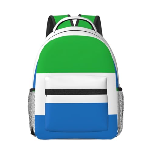 Sac à dos ordinateur portable imprimé drapeau Sierra Leone noir
