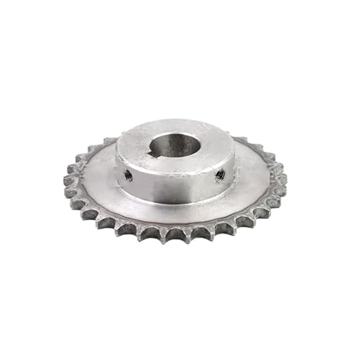 Bevel Gear Pinion Hardware Mechanical 1pc 24T/25T/26T 08B Keyway Bore 14-40mm Industrial Drive Sprocket Wheel 45# Steel Chain Gear 24 25 26 Teeth(30mm (Keyway 8mm)-25 Teeth)