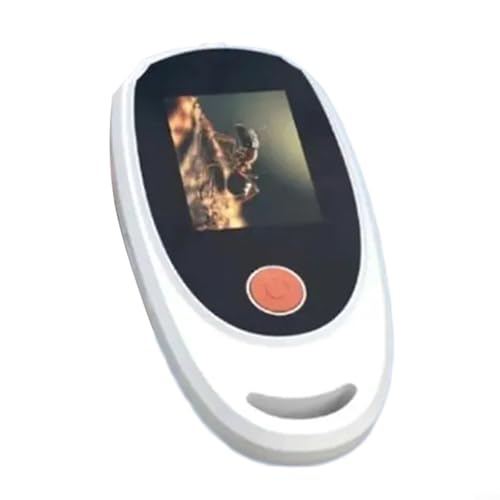 Sumsoctober Microscopio digital portátil con zoom de 500X, pantalla HD de 2.0 pulgadas, cámara de 2 MP, 8 LED, recargable por USB (blanco)