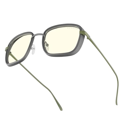 GUNNAR Gaming Glasses - Fallout Vault 33 Olive Clear Lens - Blue Light Blocking Relieve Dry Eye