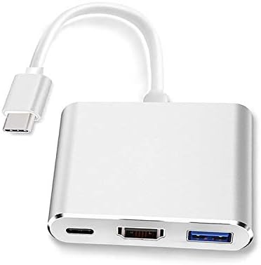 USB-C to HDMI Adapter (Supports 4K / 30Hz) - Type- C 3 in 1 Converter Cable for 2017 / 2018 MacBook Pro, MacBook, Mac Pro, iMac, Chromebook, & More USB 3.0 Type-C Devices