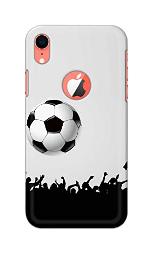 Image of Printed Hard Back Cover Case for Apple iPhone XR Logo View Back Cover (Football Icon) -702