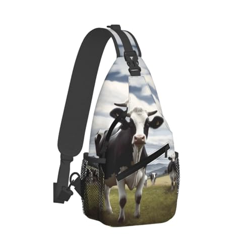 Bolso transversal cruzado para hombres y mujeres negro miniatura 2