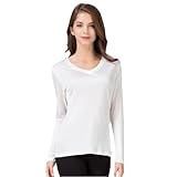 Conseils d'entretien : ce t-shirt en soie peut être lavé en machine sur cycle délicat ou lavé à la main avec un détergent doux. Évitez de blanchir, d'essorer ou de tordre le tissu.