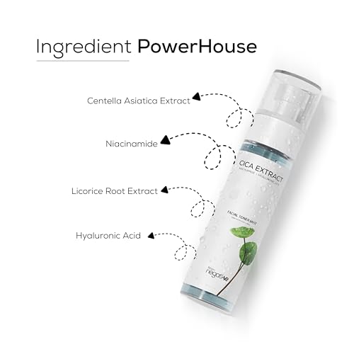 Image of FromNegative Cica + Niacinamide Face Toner Mist with Hyaluronic Acid & Licorice for Hydration, Pore-Tightening, Oil-Control, Skin Brightening, Acne-Prone, Oily & Sensitive Skin, 100ml