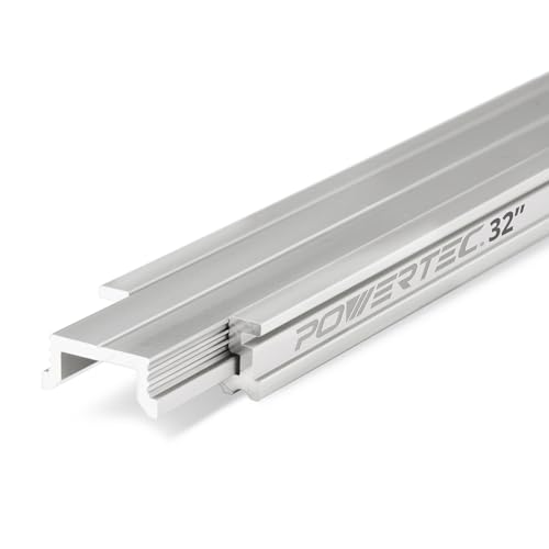 POWERTEC 32-Inch Aluminum Miter T-Track and T-Bar Set, 1 Set, for Benchtop Table Saws, Router Tables, Band Saws (72347) by POWERTEC - Used condition - CA$42.37