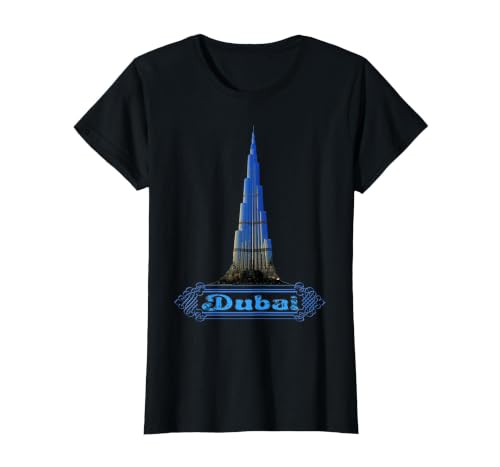 Burj Khalifa Dubai United Arab Emirates, Funny Dubai UAE T-Shirt, Women, Black, Large