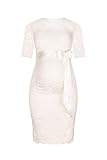 vestidos de novia embarazada baratos Favorecedor: la tapa del vestido de maternidad elegante por la madre CORAZÓN impresiona con encaje femenino. Gracias a los frunces laterales, se adapta de manera óptima al creciente vientre del bebé y a las nuevas formas del cuerpo.