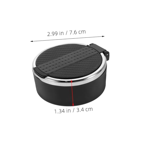 Unomor 2pcs Smokeless Car Ashtray with Lid Portable Compact Cup Holder Creative Design for Vehicle Interior Ash Containment and Cleanliness Enhancement Accessories
