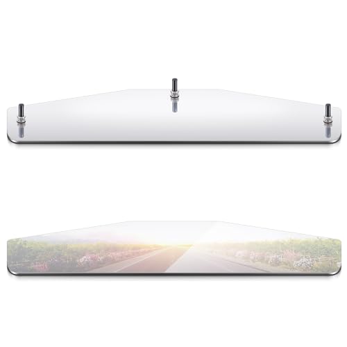 Image of MorningRo 2 Pcs 4 inch x 24 inch Silver Mud Flap Weights for Semi Trucks Mirror Finish Stainless Steel with 3 Welded Studs