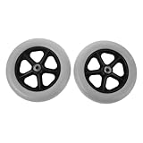 Veemoon 2 Sätze Vorderräder mit Soliden PVC Reifen Rutsch Kleine Drehbare Ersatzräder für...