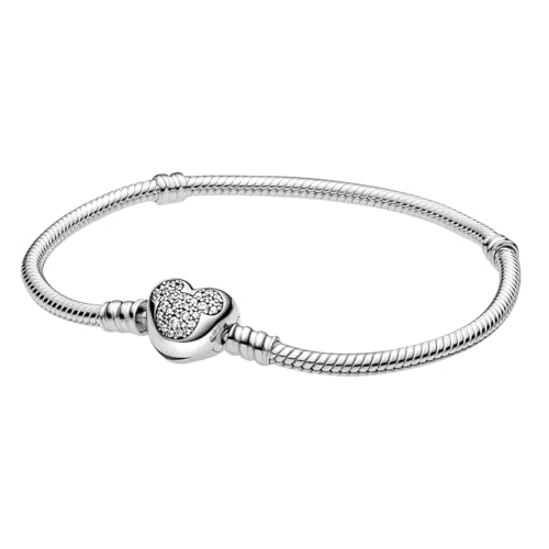 Bracelet en argent sterling S925 chaîne serpente robuste anti-perte de 19 cm