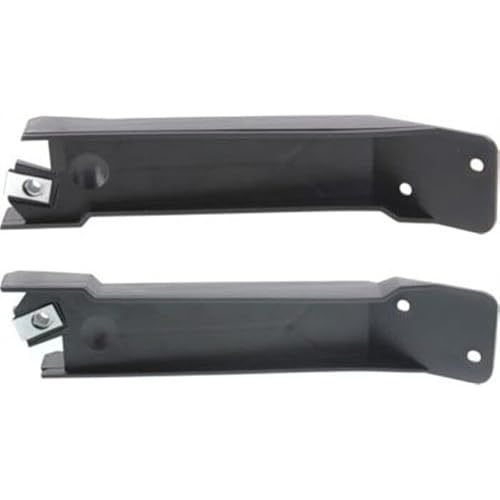 Front Driver & Passenger Side Set of 2 Bumper Cover Support Bracket Mount Pair Replacement for 2004-2008 Ford F150 Pickup Truck 2006-2008 Lincoln Mark LT Black Textured Plastic FO1043132 FO1042132
