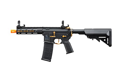 Lancer Tactical Gen 2 Hellion Mlock 7" Airsoft M4 Aeg Rifles (Color: Black & Gold) #TOP2