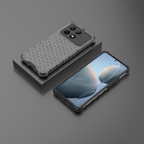 Image of Glasgow Back Case Cover Designed for [ Poco X6 Pro 5G ] (Stylish Look | Shock Proof) - Black