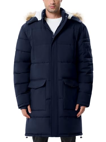 Winter Coats For Men Winter Jackets Water Resistant Warm Thicken Puffy Hooded Insulated Thicken Parka Coat