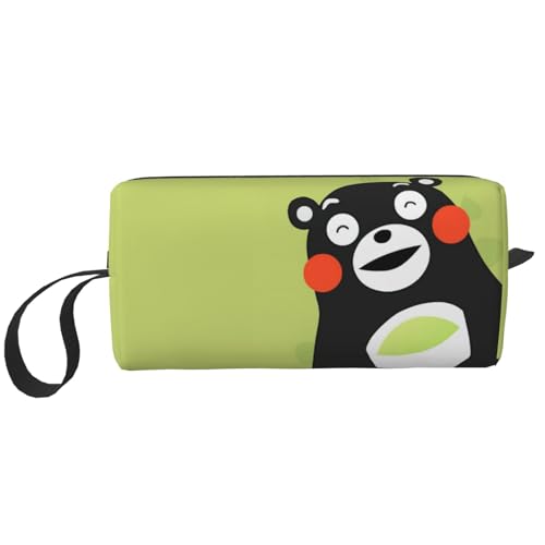 For くまモン(24) 化粧ポーチ メイクボックス 化粧品収納 コスメポーチ 洗面用具 収納ケース トラベルバッグ バニティー 手提げ 便利 大容量 出張 旅行用 自宅用 キャラクター 6*9*20cm