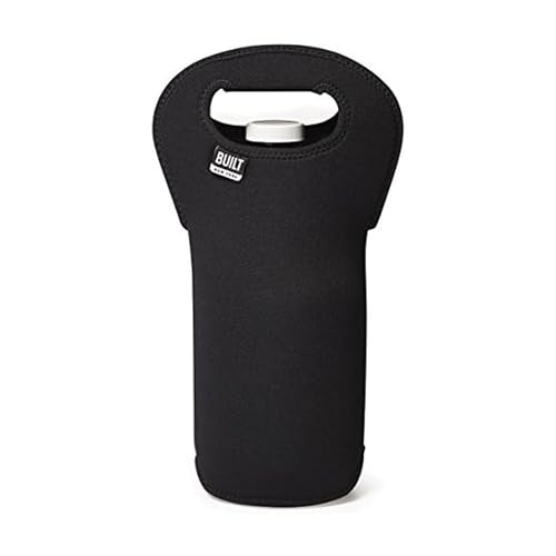 BUILT Soft Neoprene Beer Growler Tote- Lightweight, Insulated and Reusable Black 5149271