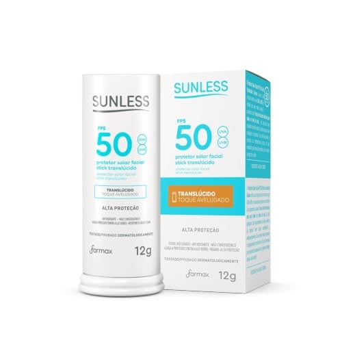 Protetor Solar Facial Sunless Fps50 Bastão 12g Translucido