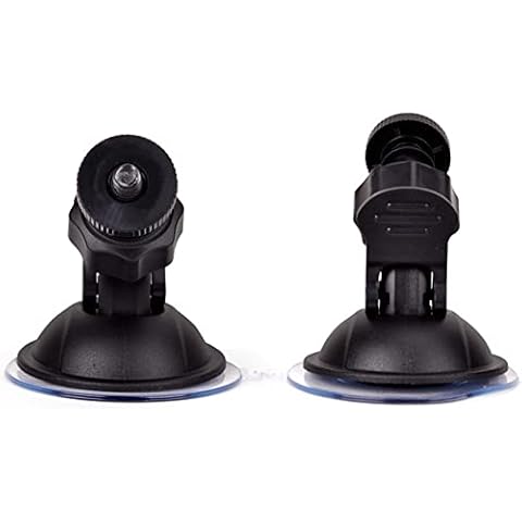 KOMUNJ 2PCS Windshield/Suction Cup Mount Bracket, Car Suction Cup for Dash Cam Holder Vehicle Video Recorder on Windshield & DashBoard Mount with 360 Degree Angle View Cover