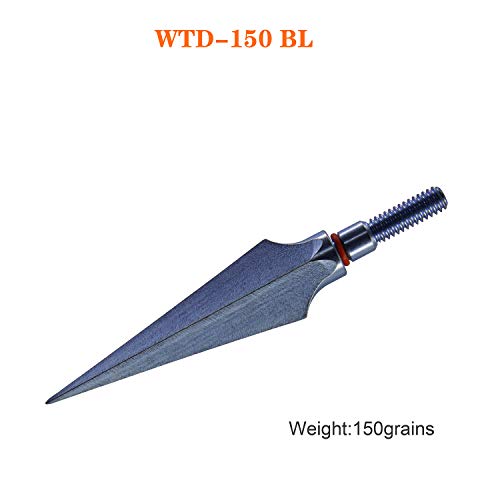 Wisdom Hunting Broadheads 150 Grain,One Piece Broad Head,Archery Target Tip, Arrowheads,Archery Field Points 12Pk+1Pk Broadhead Box… #TOP4