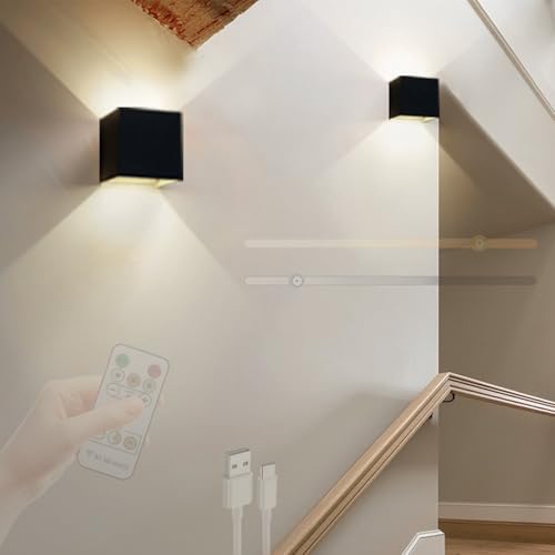 Apliques de pared LED para iluminar con estilo tu dormitorio y pasillo sin cables 1