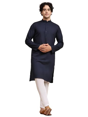 Image of SKAVIJ Men's Casual Kurta Pajama Set Regular Fit Traditional Dress Yoga Outfit