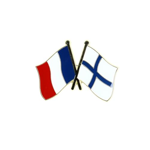 Clj Charles Le Jeune Pin's Drapeaux Jumelage France - Finlande - Jumelage - qualité de finition - Epingle - Broche - Badge - Jumelage et Fraternité